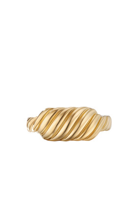 Sculpted Cable Contour Ring, 18K Yellow Gold